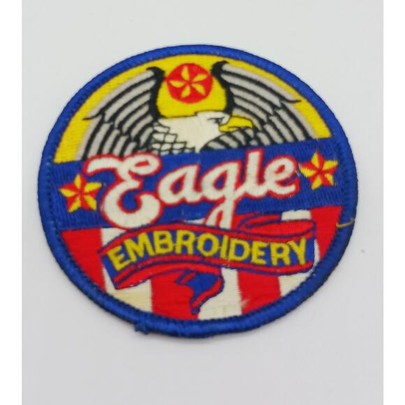 Eagle Embroidery Round Patch Biker Motorcycle - Picture 2 of 3